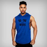 New DO THE WORK Print Bodybuilding Stringer Hoodies Sporting Fitness Brand Tank Top Men Gyms Clothing Cotton Pullover Hoody