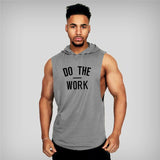 New DO THE WORK Print Bodybuilding Stringer Hoodies Sporting Fitness Brand Tank Top Men Gyms Clothing Cotton Pullover Hoody