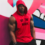 New DO THE WORK Print Bodybuilding Stringer Hoodies Sporting Fitness Brand Tank Top Men Gyms Clothing Cotton Pullover Hoody