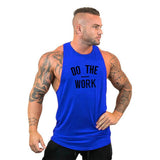 New DO THE WORK Print Bodybuilding Stringer Hoodies Sporting Fitness Brand Tank Top Men Gyms Clothing Cotton Pullover Hoody