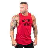 New DO THE WORK Print Bodybuilding Stringer Hoodies Sporting Fitness Brand Tank Top Men Gyms Clothing Cotton Pullover Hoody