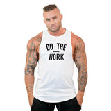 New DO THE WORK Print Bodybuilding Stringer Hoodies Sporting Fitness Brand Tank Top Men Gyms Clothing Cotton Pullover Hoody