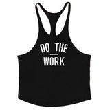 New DO THE WORK Print Bodybuilding Stringer Hoodies Sporting Fitness Brand Tank Top Men Gyms Clothing Cotton Pullover Hoody