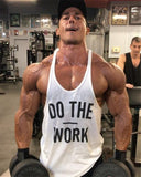 New DO THE WORK Print Bodybuilding Stringer Hoodies Sporting Fitness Brand Tank Top Men Gyms Clothing Cotton Pullover Hoody