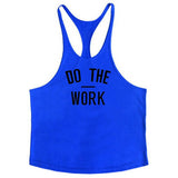 New DO THE WORK Print Bodybuilding Stringer Hoodies Sporting Fitness Brand Tank Top Men Gyms Clothing Cotton Pullover Hoody