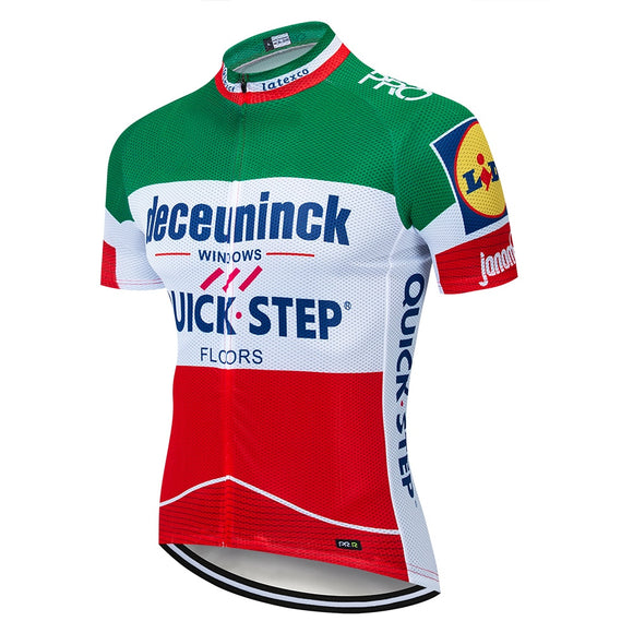 QUICK STEP Pro team Summer Jerseys Bike Shirt Men's Cycling Jersey Ciclismo Bicicleta Sportswear Maillot Ciclismo Breathable