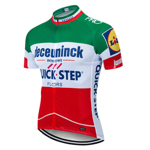 QUICK STEP Pro team Summer Jerseys Bike Shirt Men's Cycling Jersey Ciclismo Bicicleta Sportswear Maillot Ciclismo Breathable