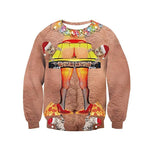 New Fashion Autumn and Winter Christmas Costumes Funny Christmas 3d Digital Printing Round Neck Casual Ugly Christmas Sweater