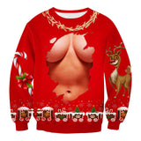 New Fashion Autumn and Winter Christmas Costumes Funny Christmas 3d Digital Printing Round Neck Casual Ugly Christmas Sweater