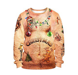 New Fashion Autumn and Winter Christmas Costumes Funny Christmas 3d Digital Printing Round Neck Casual Ugly Christmas Sweater