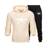 2019 New Hot Brand Men's Pullover Hooded Autumn/Winter Men's Sets Hoodies +sweatpants Two Pieces Set Bodybuilding Tracksuit
