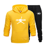 2019 New Hot Brand Men's Pullover Hooded Autumn/Winter Men's Sets Hoodies +sweatpants Two Pieces Set Bodybuilding Tracksuit