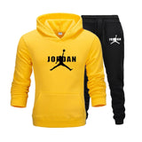 2019 New Hot Brand Men's Pullover Hooded Autumn/Winter Men's Sets Hoodies +sweatpants Two Pieces Set Bodybuilding Tracksuit