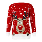 Christmas Sweater Reindeer Printed Popular Women O-Neck Long Sleeve Tops 2019 Femme Womens Autumn Winter Vianoce Sveter