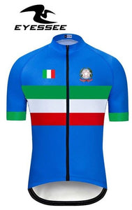 EYESSEE 2019 Italy cycling jersey Summer Short Sleeve MTB Bike Cycling Clothes Mountain Racing Bicycle Jersey Cycling Uniforms