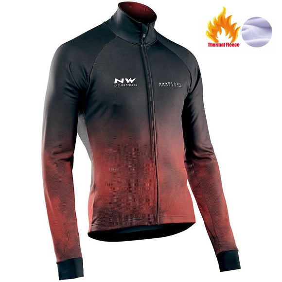 NW 2019 Cycling Jersey Winter Thermal Fleece Bicycle Cycling Jersey Jacket Warm Winter Moutain Bike Clothing Northwave